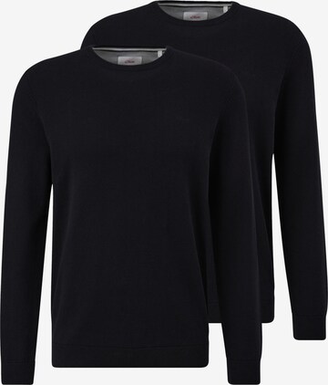 s.Oliver Pullover 'Basic' in Schwarz: Vorderseite