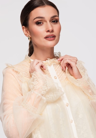Ombre Blouse in Beige