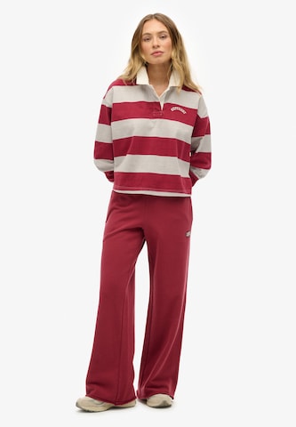 Wide Leg Pantalon Superdry en rouge