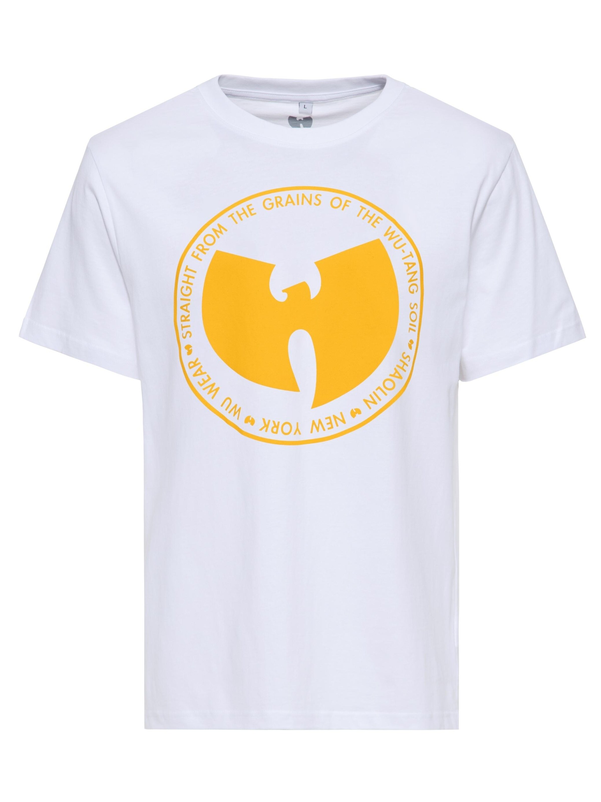 WU Wear Shirt 'Wu Wear Grains' in White: front