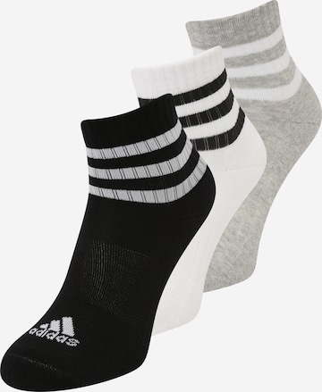 ADIDAS SPORTSWEAR - Calcetines deportivos '3-stripes Cushioned Sportswear -cut 3 Pairs' en gris: frente