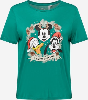 ONLY Carmakoma - Camiseta 'MICKEY' en verde: frente