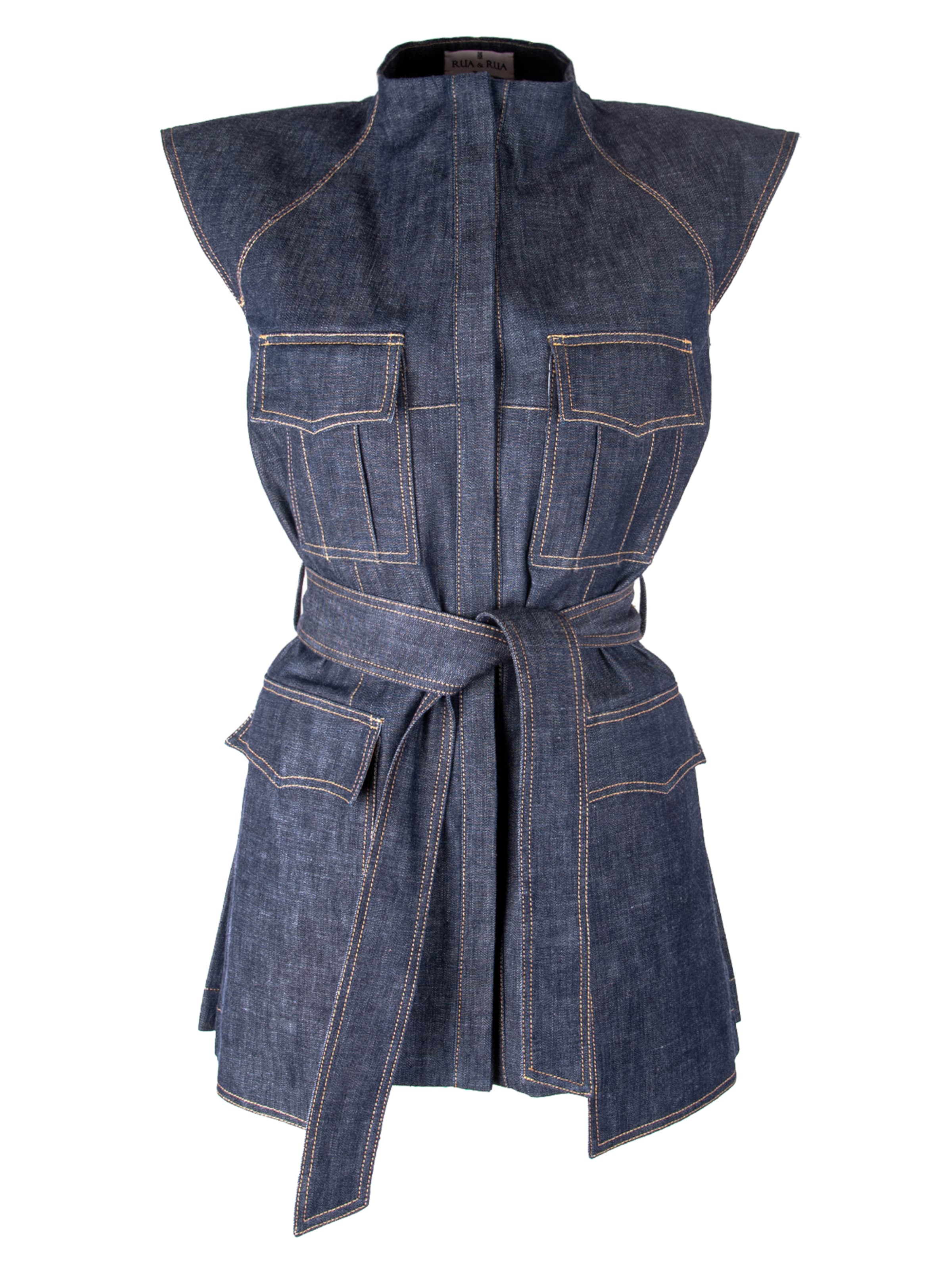 Rua & Rua Weste in Blau: Vorderseite