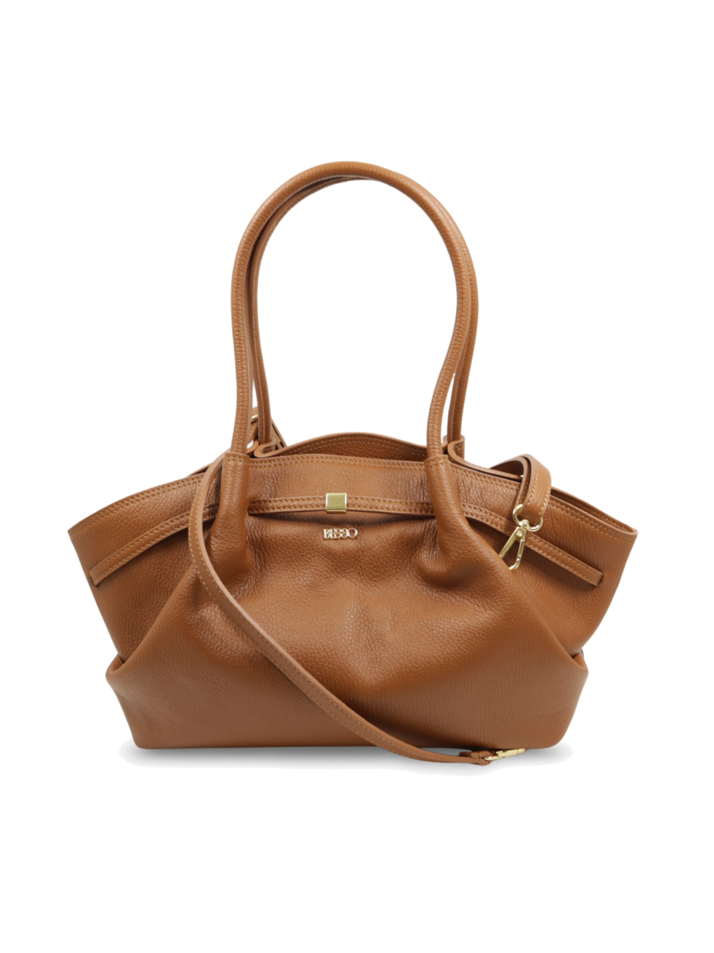 BESSO Handbag 'Linea Pura' in Brown: front