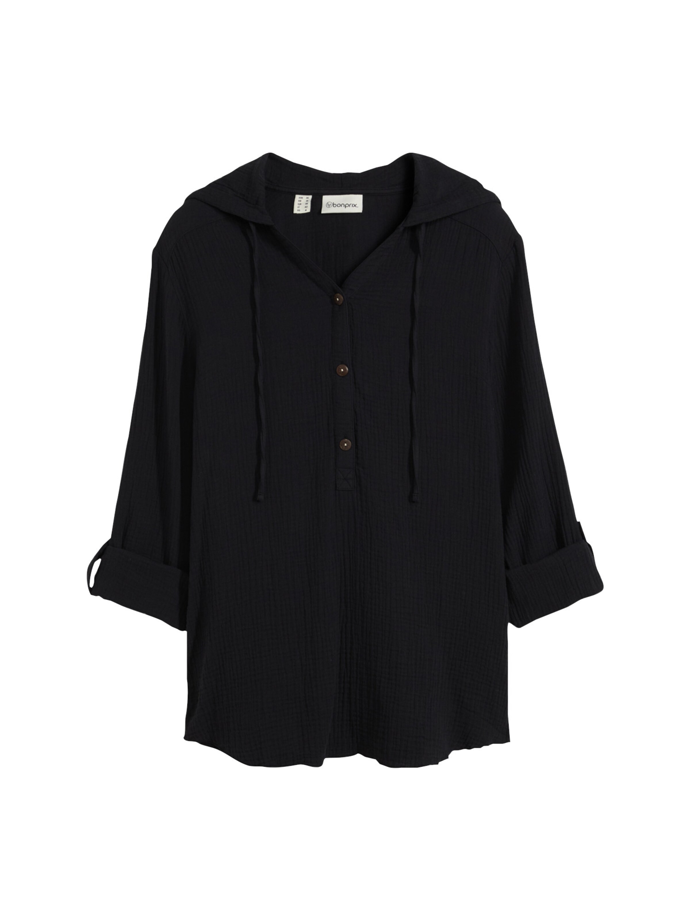 bonprix Blouse in Zwart: voorkant