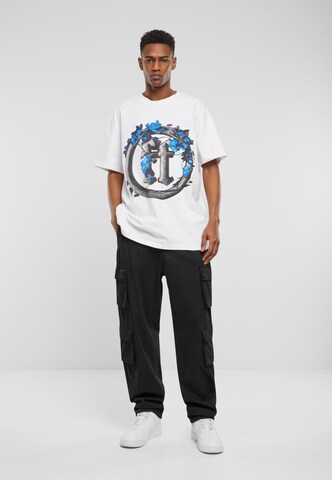 Forgotten Faces T-Shirt 'Faded Flowers' in Weiß
