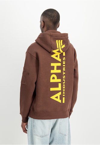 ALPHA INDUSTRIES Μπλούζα φούτερ σε καφέ: μπροστά
