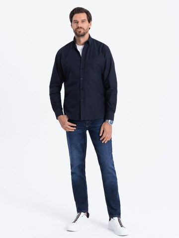 Ombre Slim Fit Hemd 'SHOS-0108' in Blau