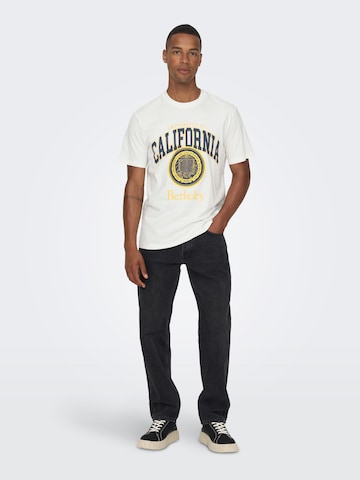 Only & Sons T-shirt 'Berkeley' i vit