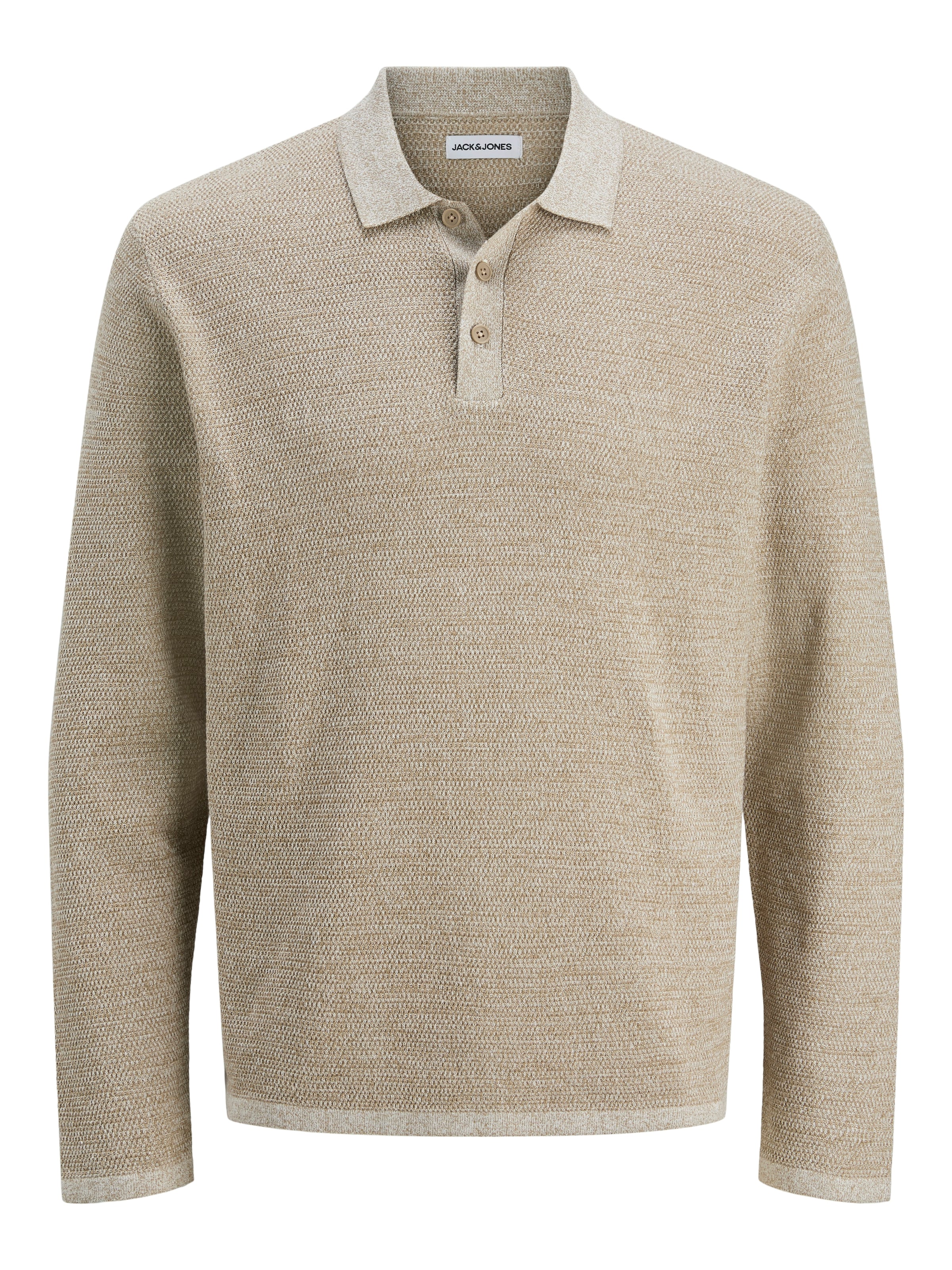 Pull-over 'JJEGeorge' JACK & JONES en beige : devant