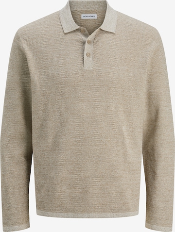 Pull-over 'JJEGeorge' JACK & JONES en beige : devant