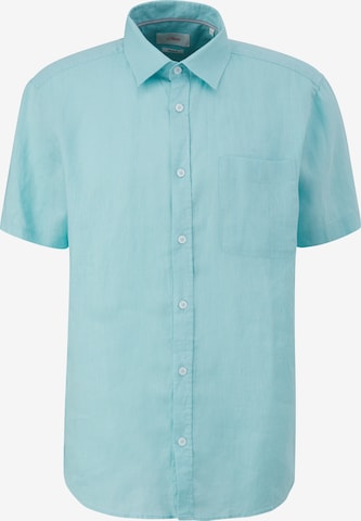 s.Oliver Button Up Shirt in Blue: front