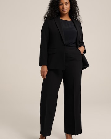 WE Fashion Wide leg Trousers with creases in Black
