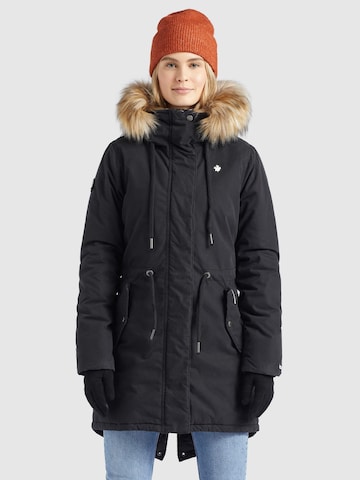 khujo Winterparka 'Codish' in Zwart: voorkant