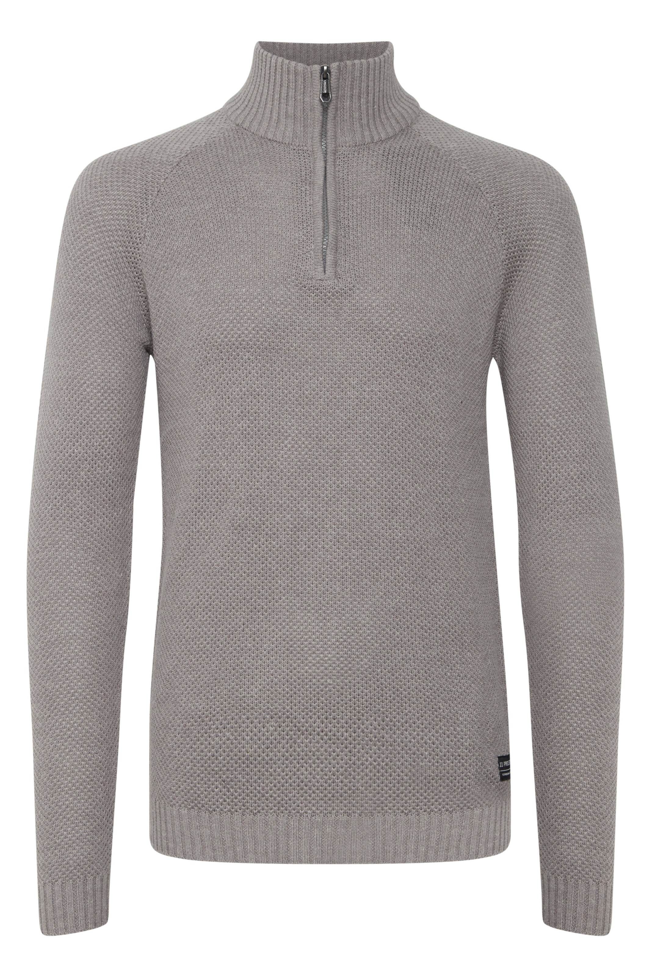 11 Project Pullover 'Stefanos' in Grau: Vorderseite