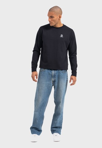 Oldskull Sweatshirt 'Asian Lotus Surf Logo Graphic' in Black