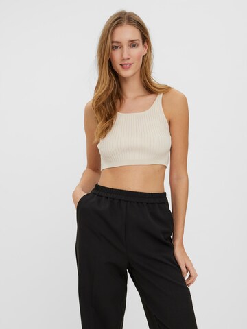 VERO MODA Knitted top 'Fibly' in Beige: front