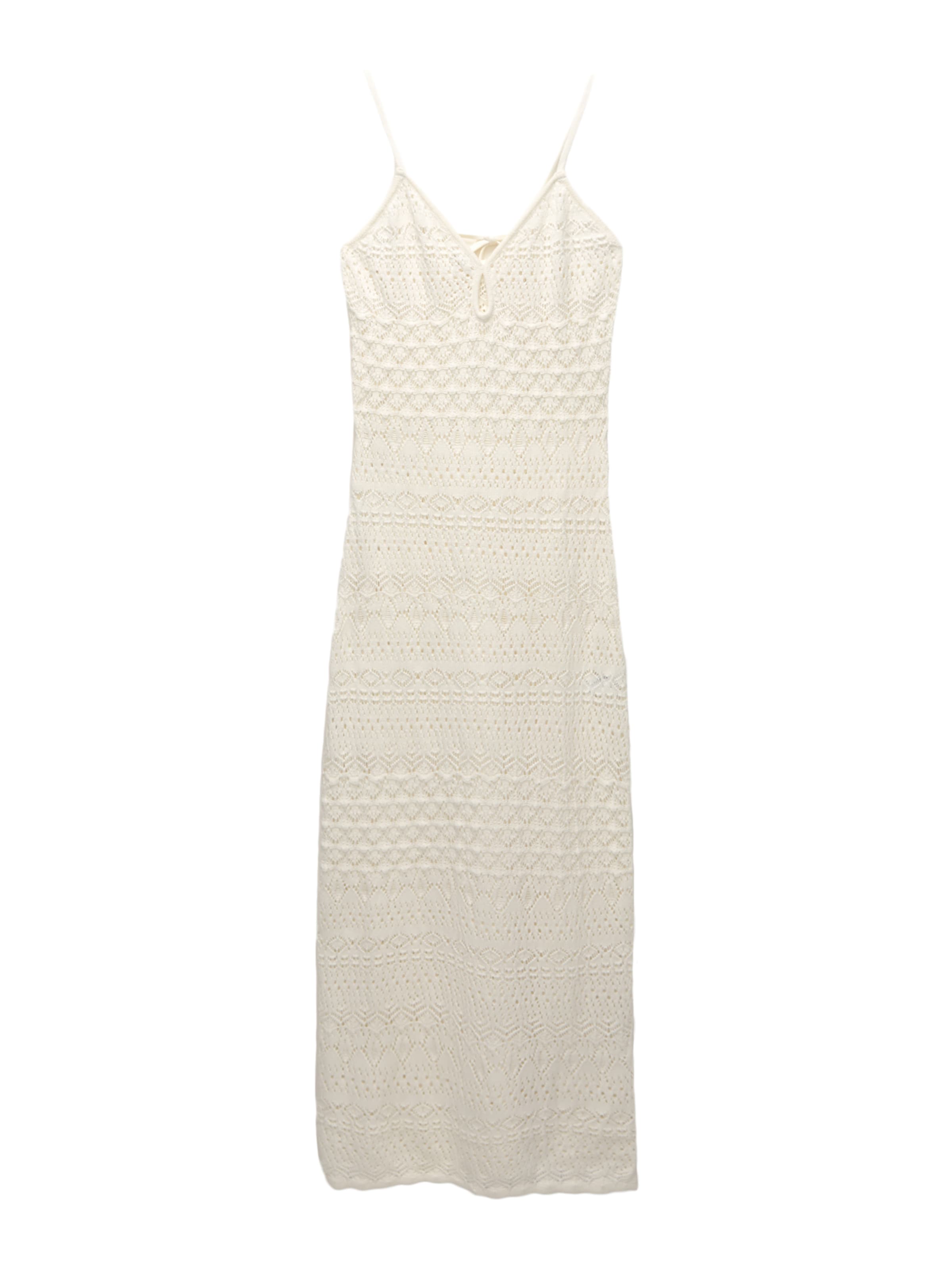 Pull&Bear Úpletové šaty 'VESTIDO' – béžová: přední strana