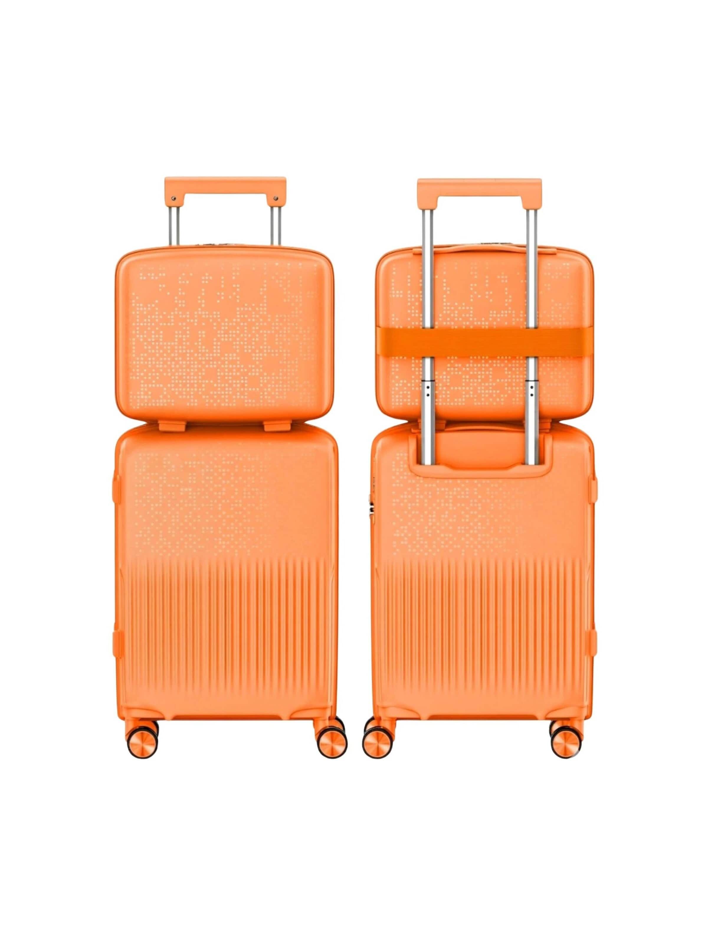 4FLY Suitcase Set 'Pixel' in Orange: front