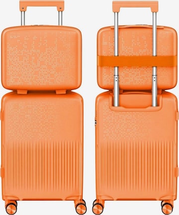 4FLY Kofferset 'Pixel' in Orange: Vorderseite