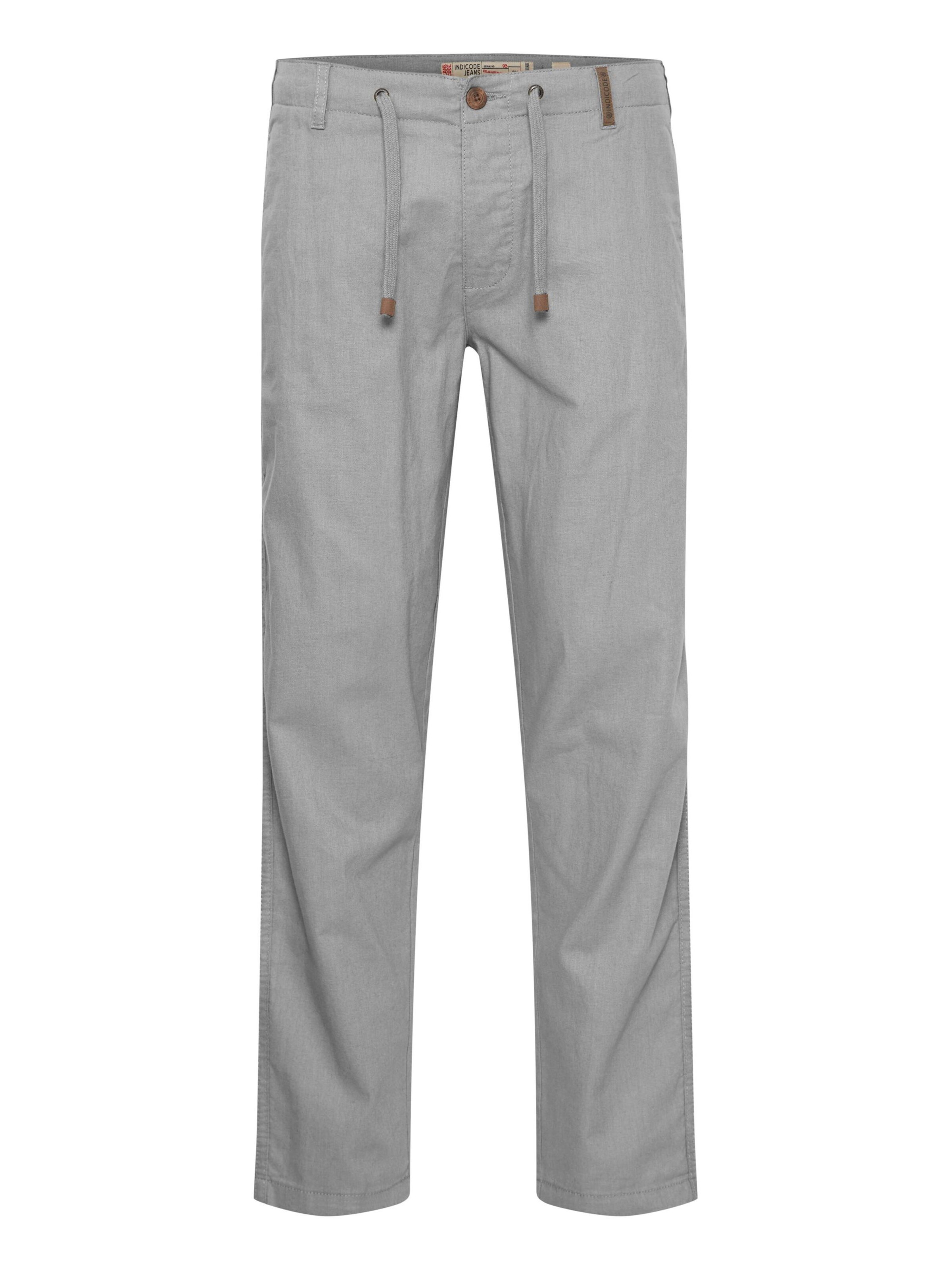 INDICODE JEANS Trousers 'Ives' in Grey: front
