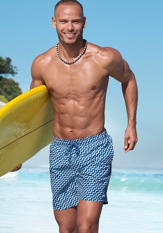 H.I.S Board Shorts in Blue: front