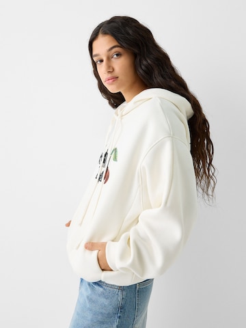 Bershka Sweatshirt i hvid