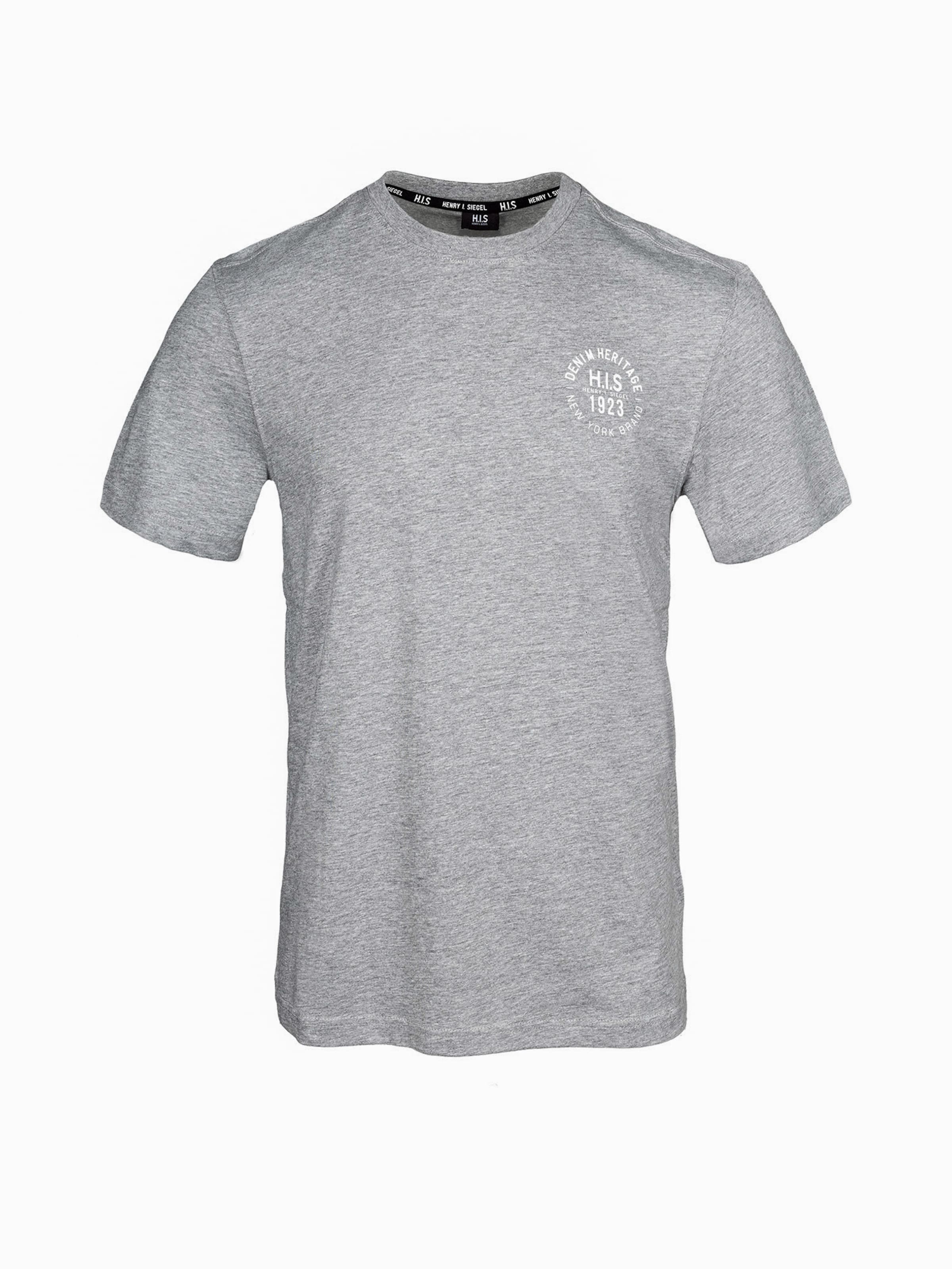 T-Shirt ' Denim Heritage 1923 ' H.I.S en gris : devant