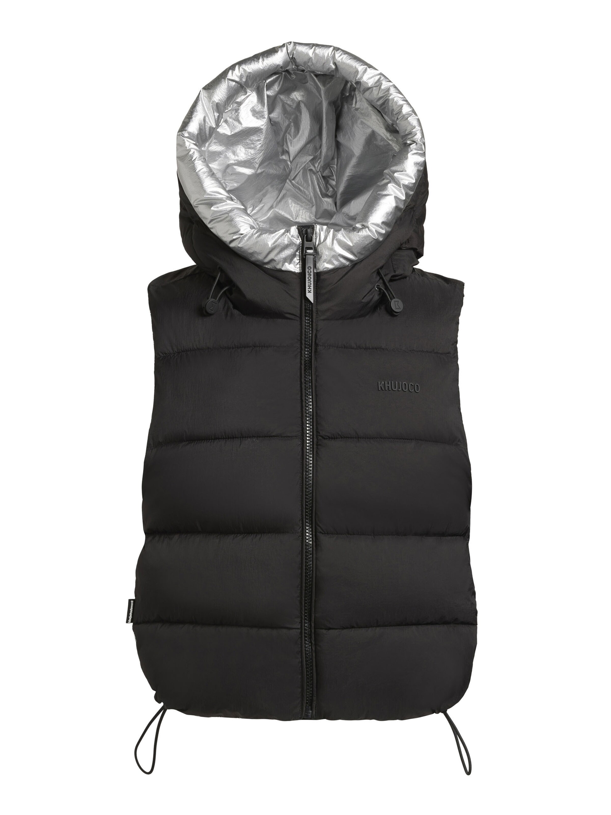 khujo Weste 'Rina' in Schwarz: Vorderseite