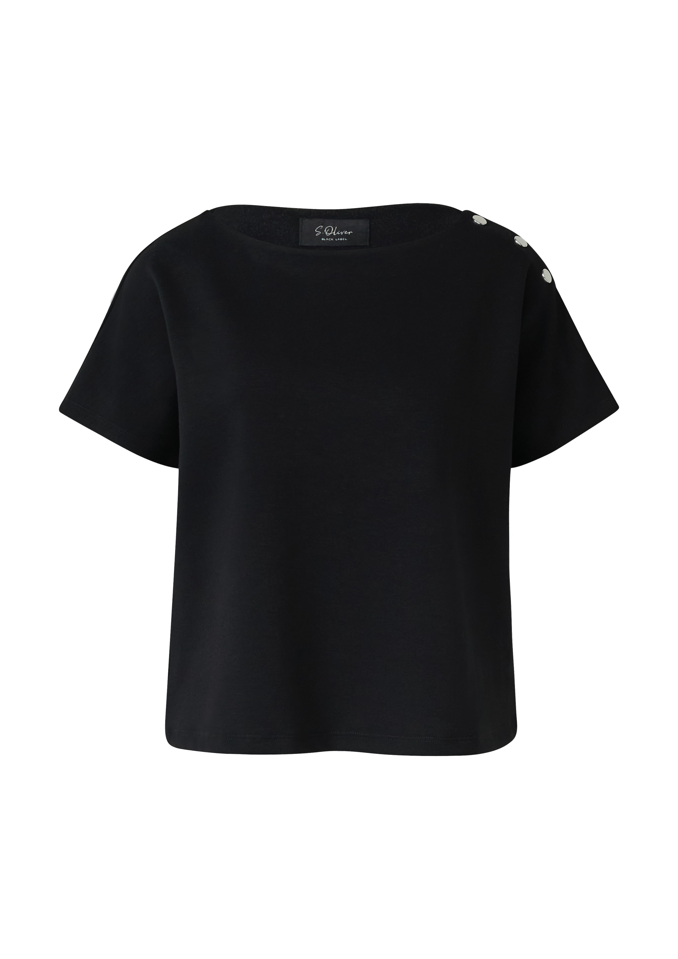 s.Oliver BLACK LABEL Shirt in Black: front