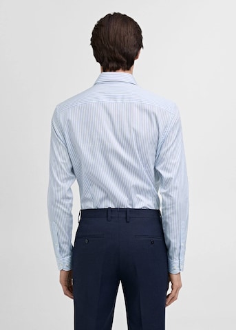MANGO MAN Slim fit Button Up Shirt 'Pals' in Blue