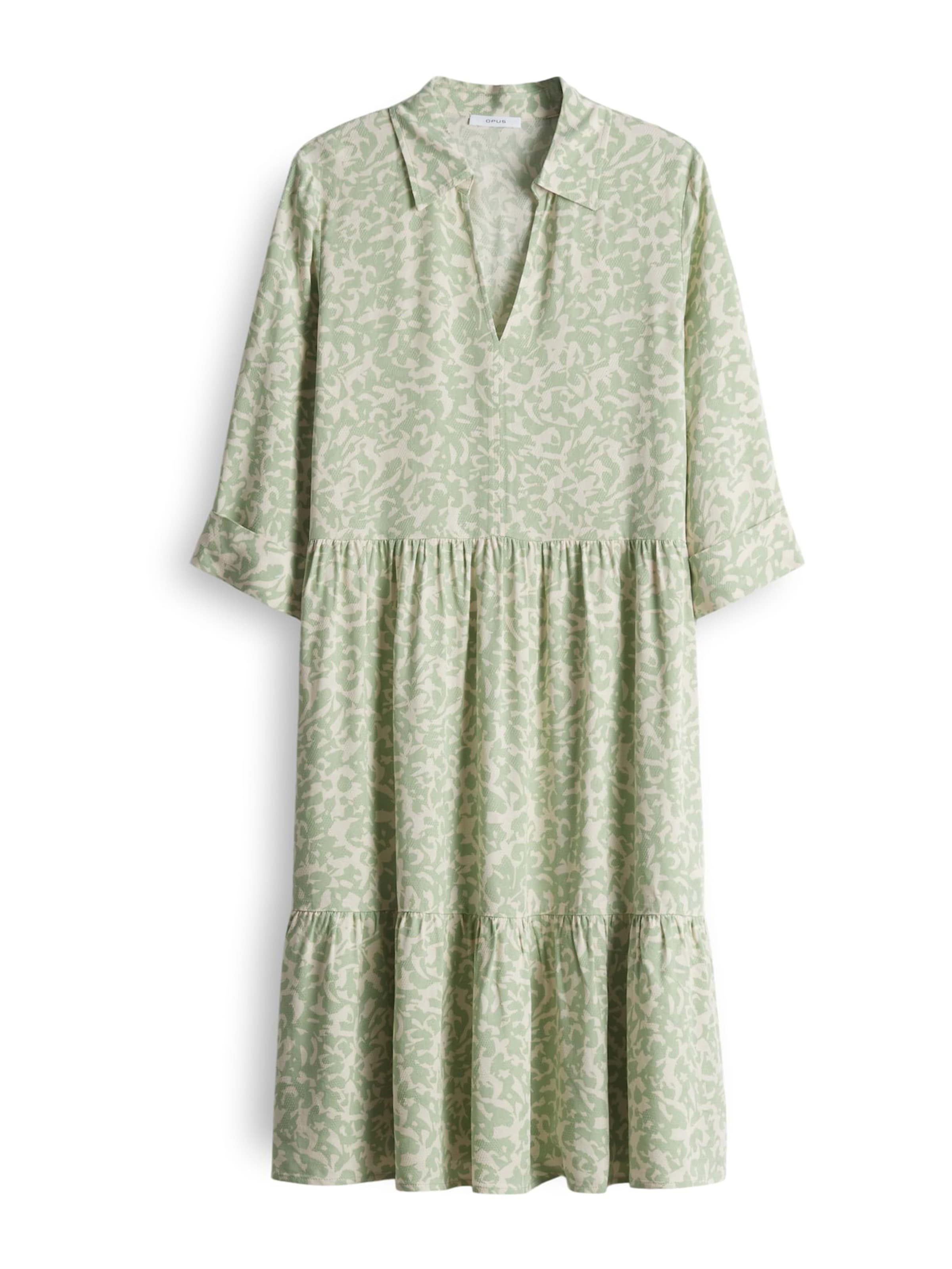 OPUS Blousejurk 'Walari' in Groen: voorkant