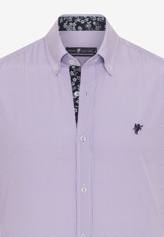 DENIM CULTURE Regular fit Button Up Shirt 'Igor' in Purple