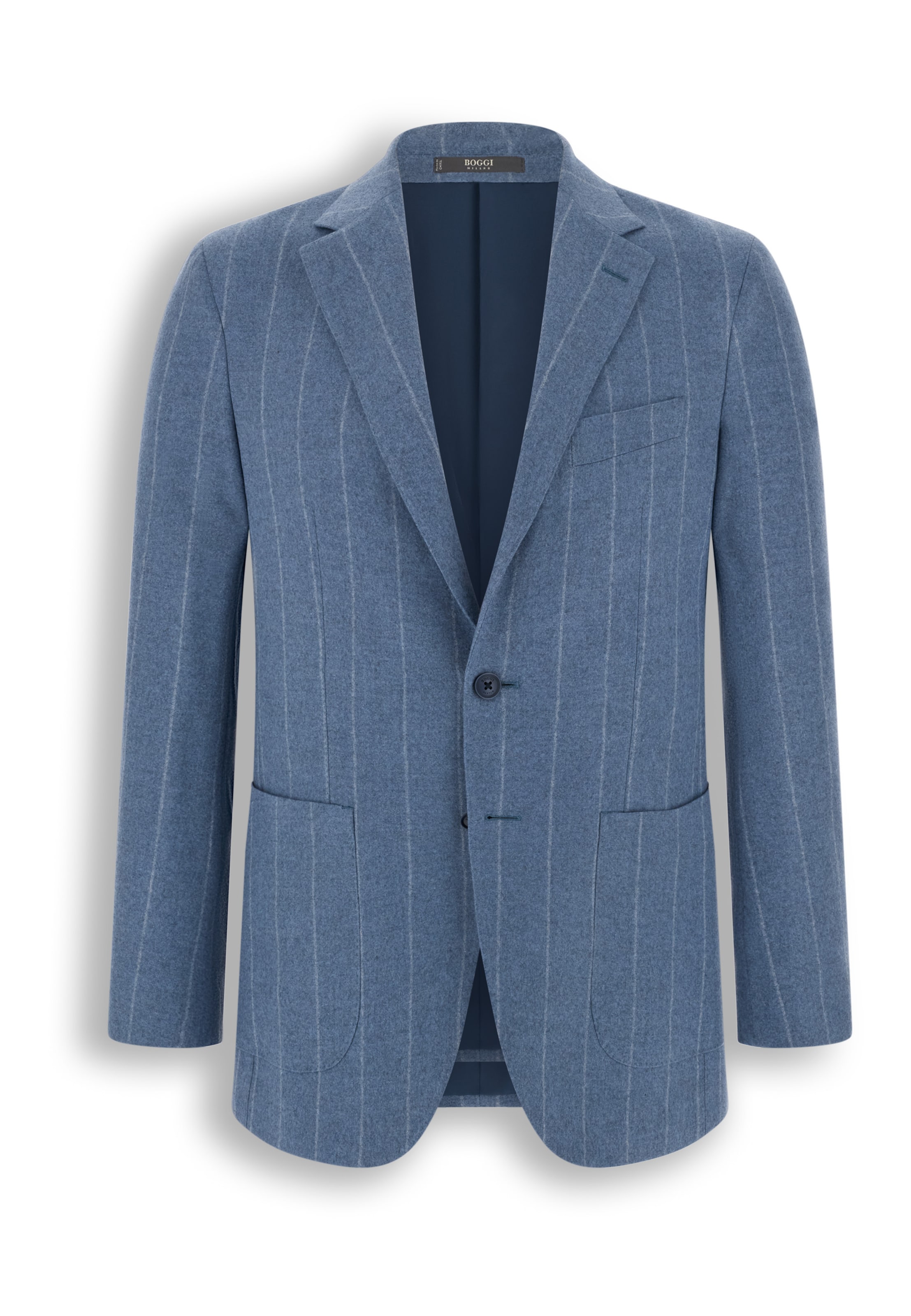Boggi Milano Regular Fit Sakko in Blau: Vorderseite