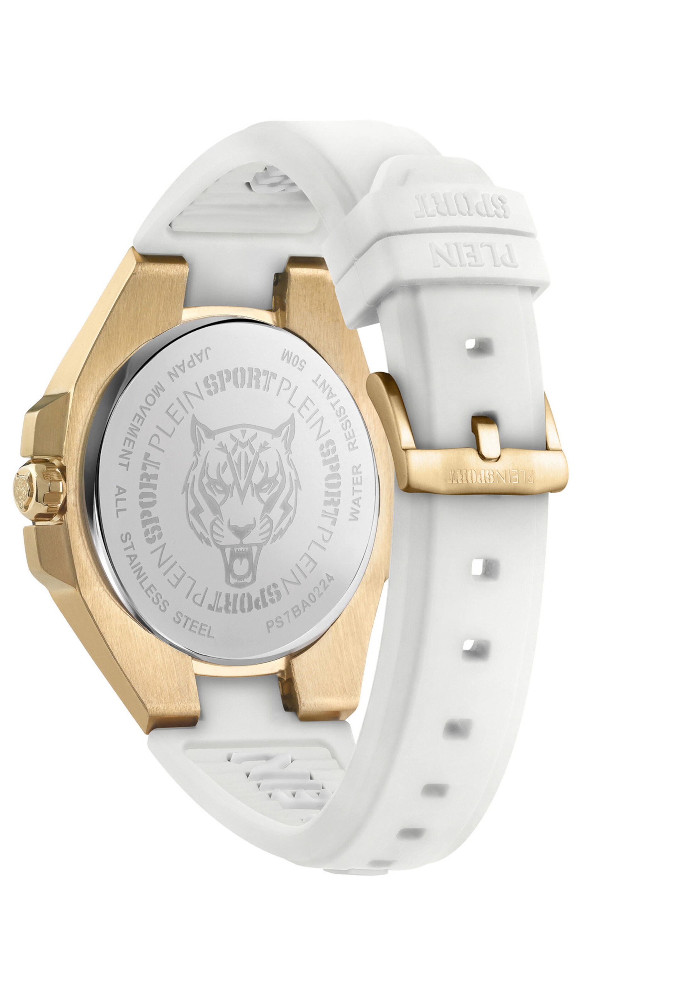 Plein Sport Analogt ur 'TIGERMASTER' i hvid