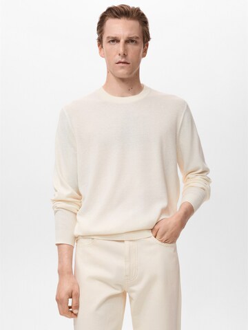 MANGO MAN Tröja 'AVENA' i beige: framsida