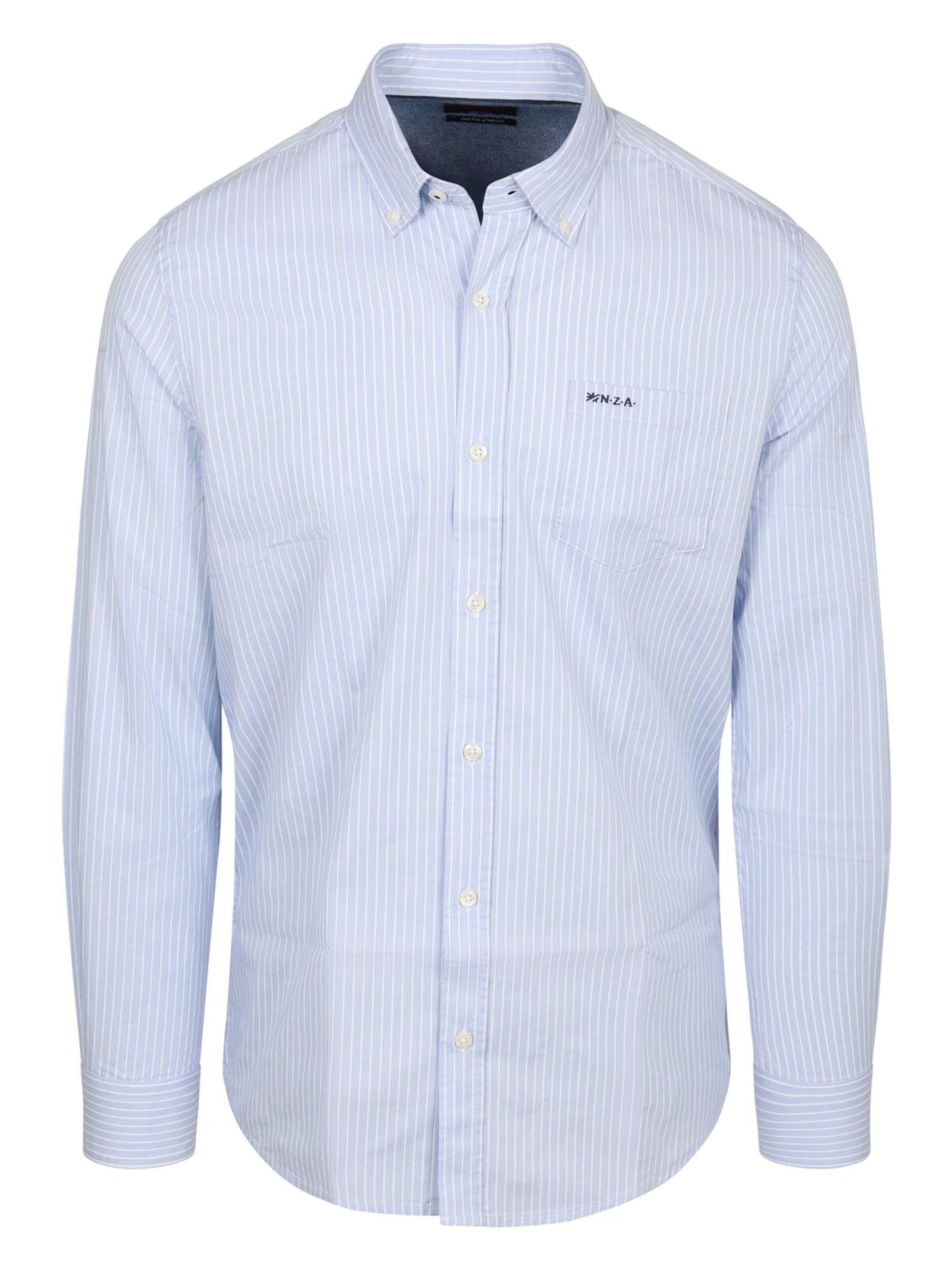 NZA New Zealand Auckland Regular fit Overhemd in Blauw: voorkant