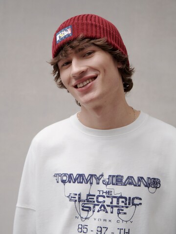 Bonnet Tommy Jeans en rouge