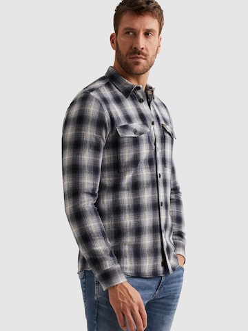 PME Legend Regular fit Skjorta 'Shirt with chest pockets and stitching details' i grå