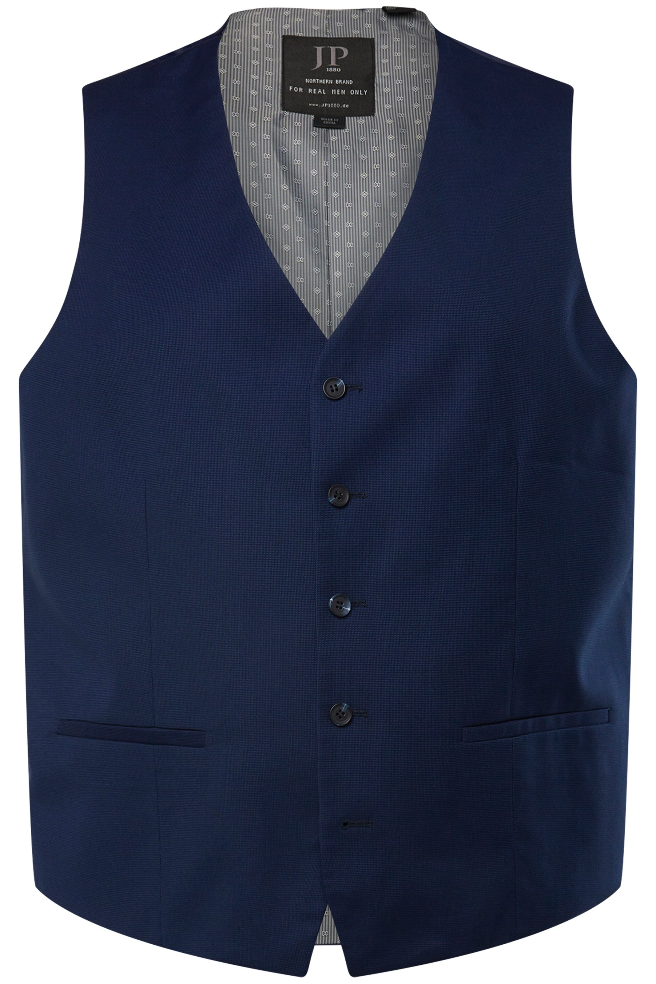 JP1880 Weste in Blau: Vorderseite