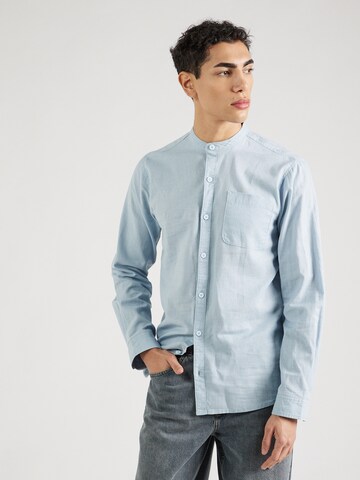 INDICODE JEANS Regular fit Button Up Shirt 'Raffi' in Blue: front