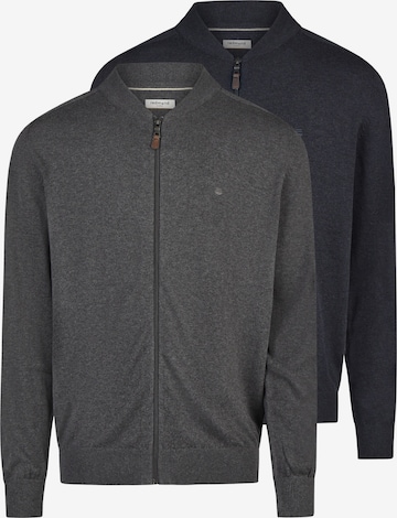 redmond Strickjacke 'Basic' in Grau: Vorderseite
