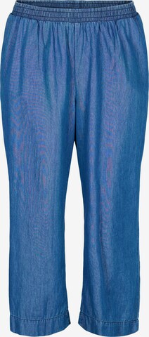 Zizzi جينز واسع سراويل 'KIWI' بلون أزرق: الأمام