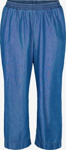 Zizzi Loosefit Broek 'KIWI' in Blauw: voorkant