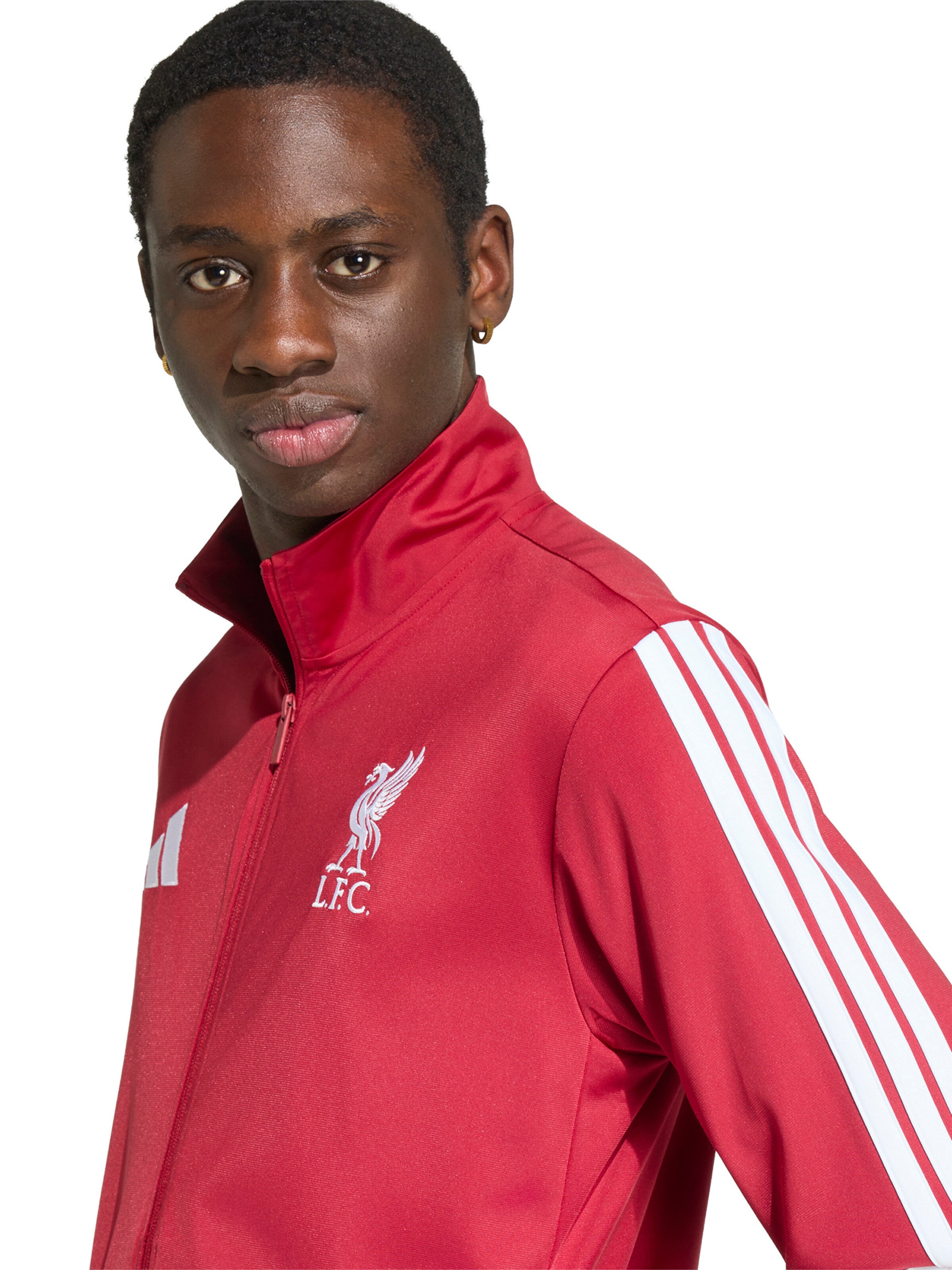 ADIDAS PERFORMANCE Спортна жилетка с качулка 'LFC DNA' в червено