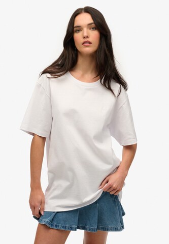 Superdry Oversized shirt in Wit: voorkant