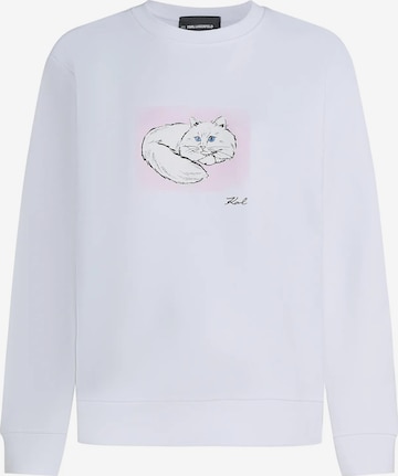 Karl LagerfeldSweater majica - bijela boja: prednji dio