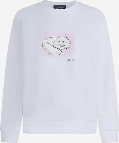 Karl Lagerfeld Sweatshirt em L em cor-de-rosa / preto / branco, Vista do artigo