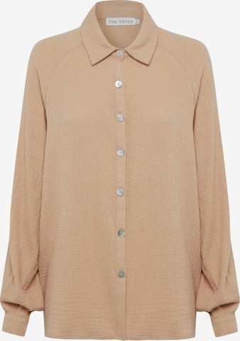 The Fated Blouse 'TORI' in Beige: voorkant