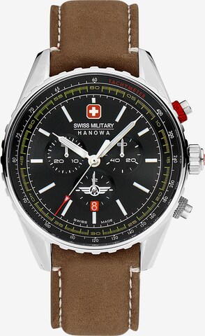 SWISS MILITARY HANOWA Analoog horloge 'AFTERBURN' in Bruin: voorkant